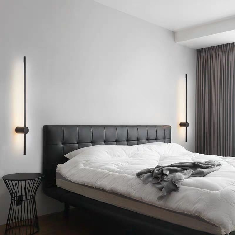 Moderne eigentijdse lineaire LED-wandlamp met indirecte achtergrondverlichting