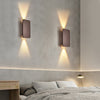 Moderne eigentijdse wandlamp LED rechthoekig opbouw metalen armatuur binnen