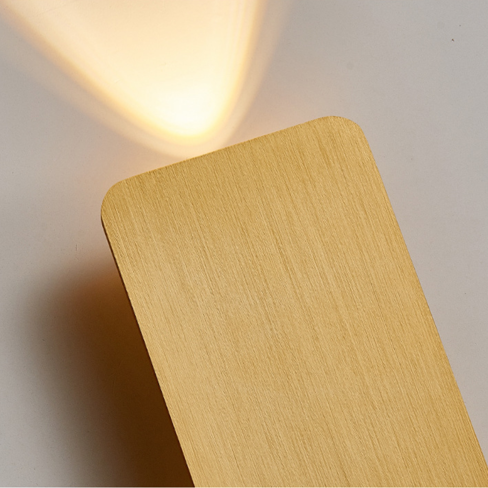 Moderne eigentijdse wandlamp LED rechthoekig opbouw metalen armatuur binnen