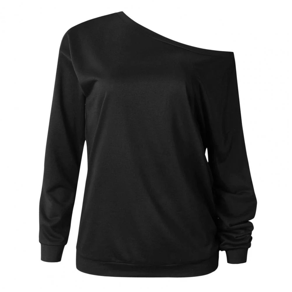 Eén off-shoulder losse warme damestrui - Beatrix