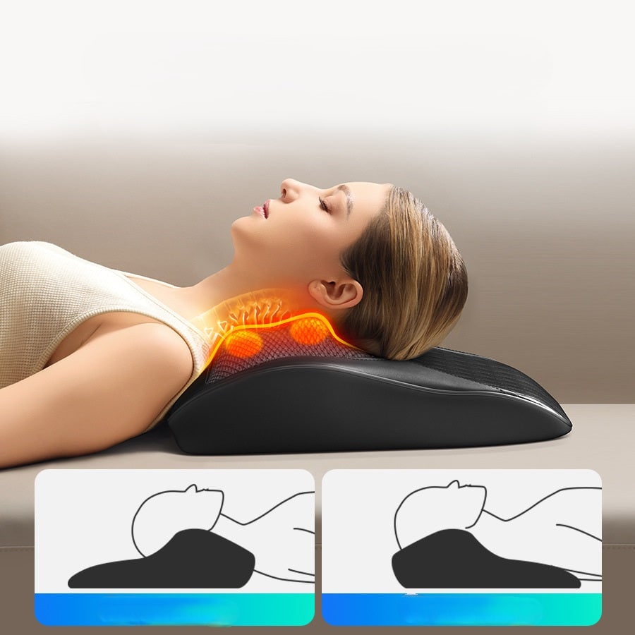 Nekmassageapparaat en massagekussen met shiatsu en verwarmd kussen voor verlichting van de schouders