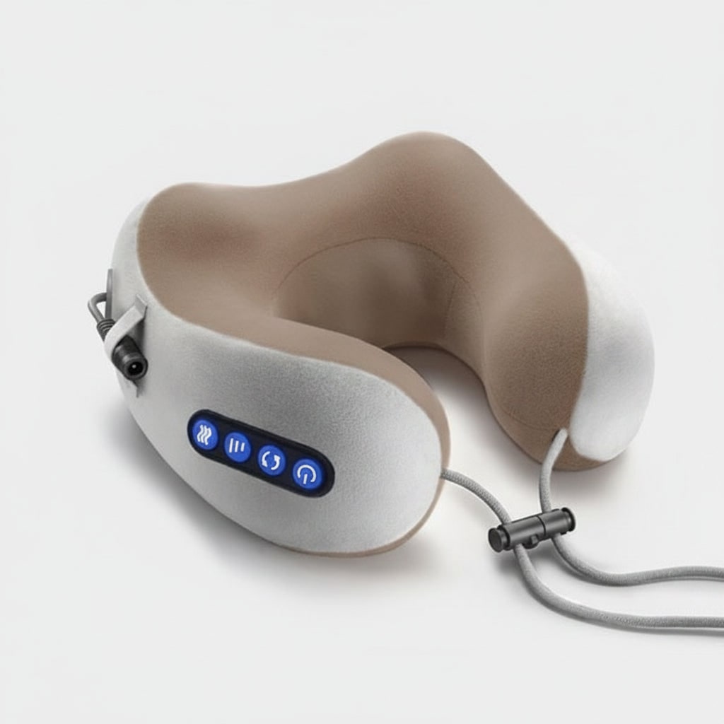 Nekmassagekussen en schouders met warmte, oplaadbaar U-vormig verwarmend massageapparaat