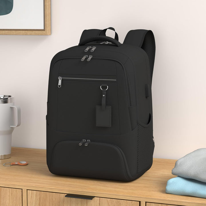 Waterdichte Laptop & Lunch Rugzak met USB Poort – Multi-Vak Reistas Valtor