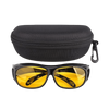 Nachtrijbril anti-verblinding gele lens wraparound reisetui