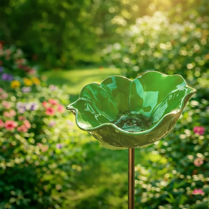 Metalen klaproos-vogeldrinkplaats-stekker – tuin- en balkondecoratie, 60 cm
