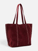 Imitatiesuède Shopper voor Dames met Studs