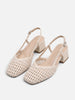 Gevlochten Slingback Pumps voor Dames met Blokhak