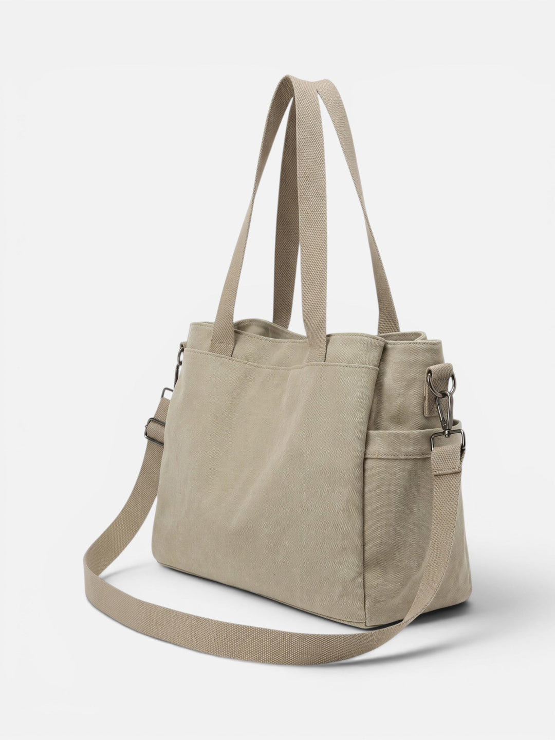 Canvas Shopper voor Dames met Afneembare Schouderband
