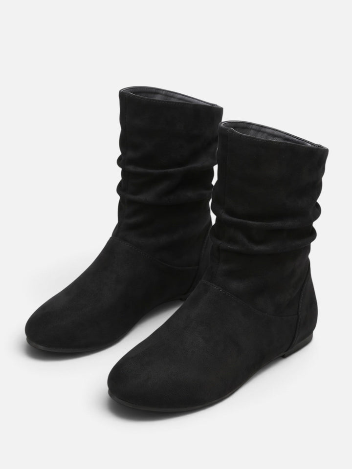 Imitatiesuède Slouchy Laarzen voor Dames tot Halverwege de Kuit