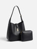 Leren Hobo Tas voor Dames met Draaisluiting en Etui