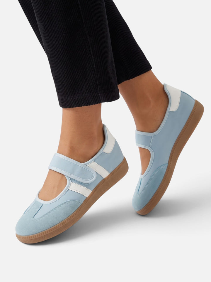 Mary Jane Sneakers voor Dames met Contrasterende Strepen