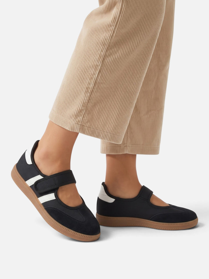 Mary Jane Sneakers voor Dames met Contrasterende Strepen