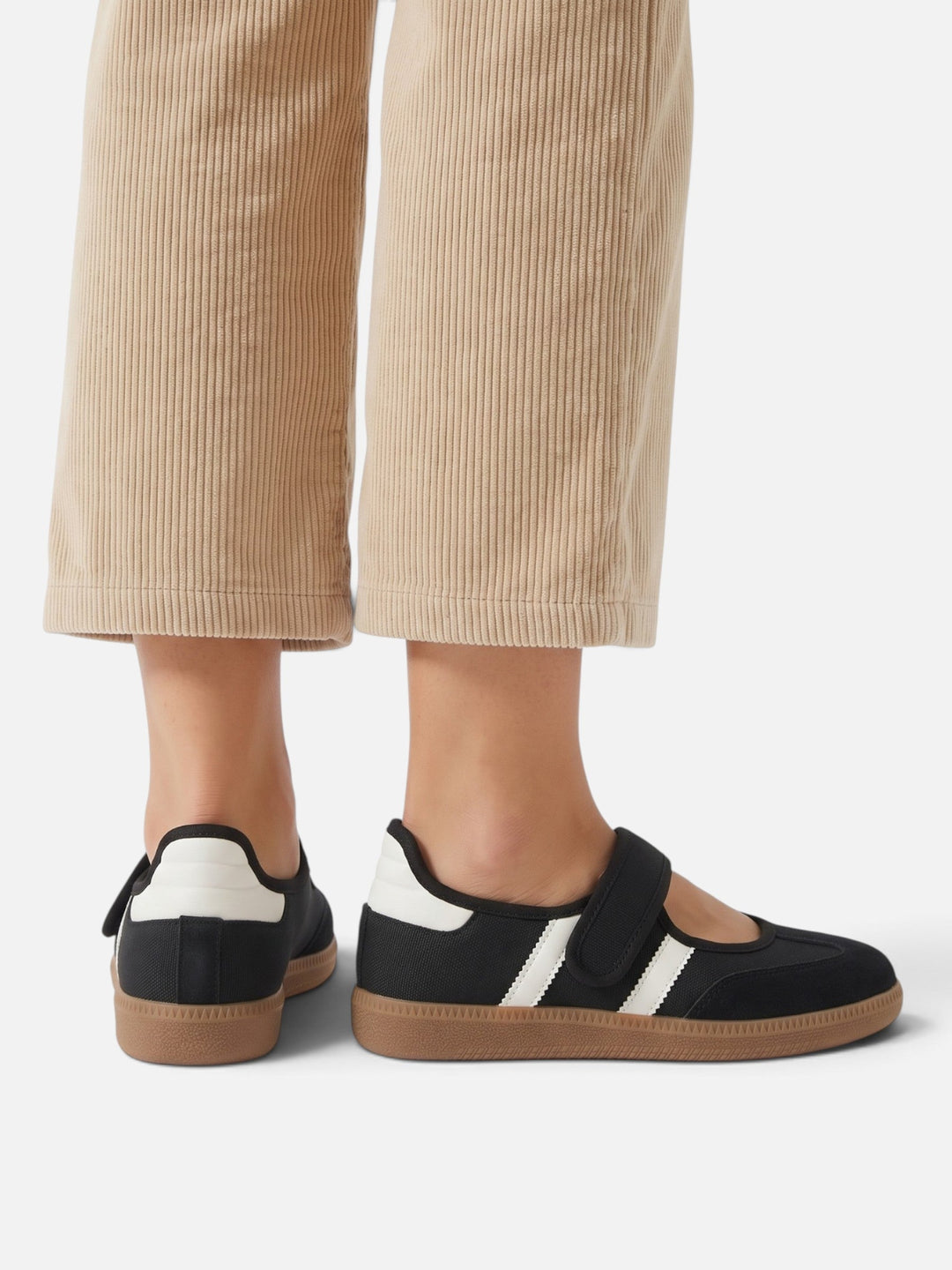 Mary Jane Sneakers voor Dames met Contrasterende Strepen
