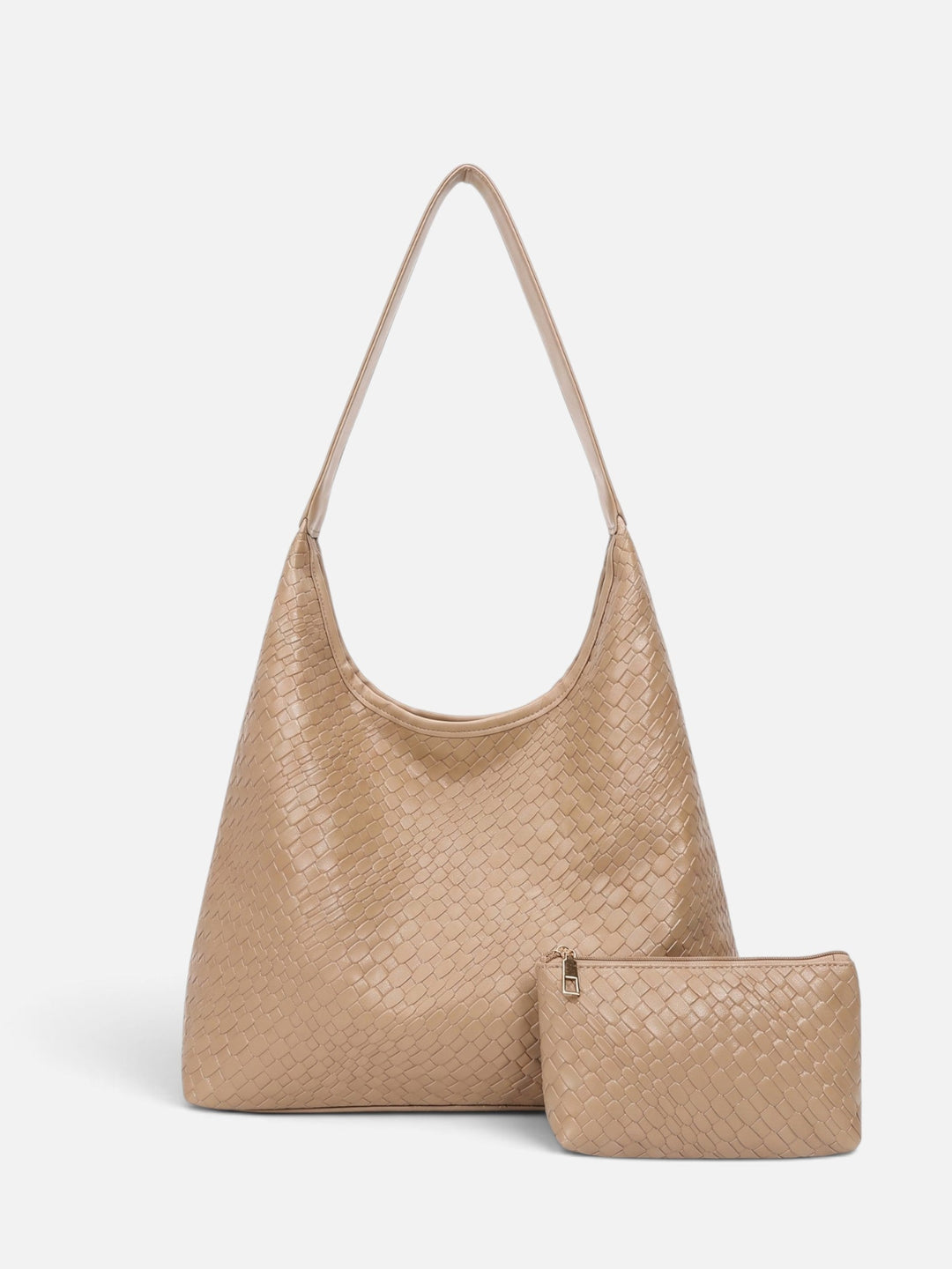 Gevlochten Hobo Tas voor Dames met Etui
