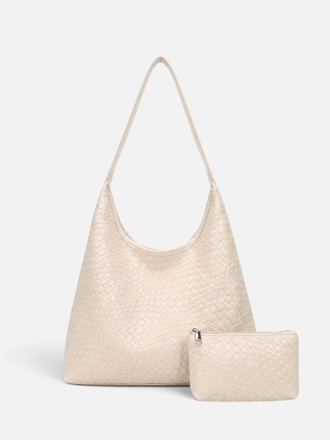 Gevlochten Hobo Tas voor Dames met Etui