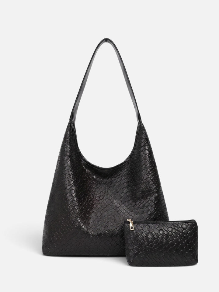 Gevlochten Hobo Tas voor Dames met Etui