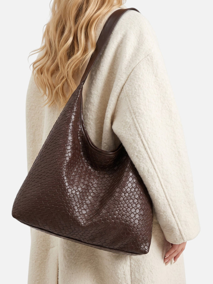 Gevlochten Hobo Tas voor Dames met Etui