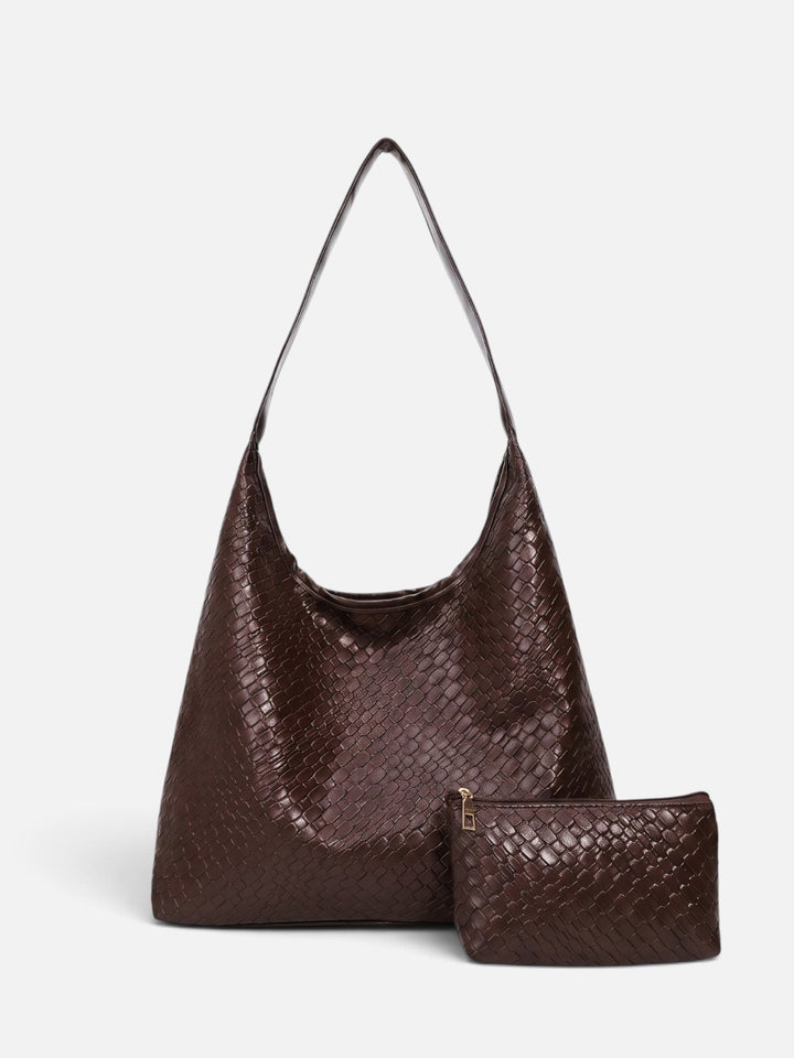 Gevlochten Hobo Tas voor Dames met Etui