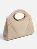 Glitter Avondclutch voor Dames met Plooien en Ovaal Handvat