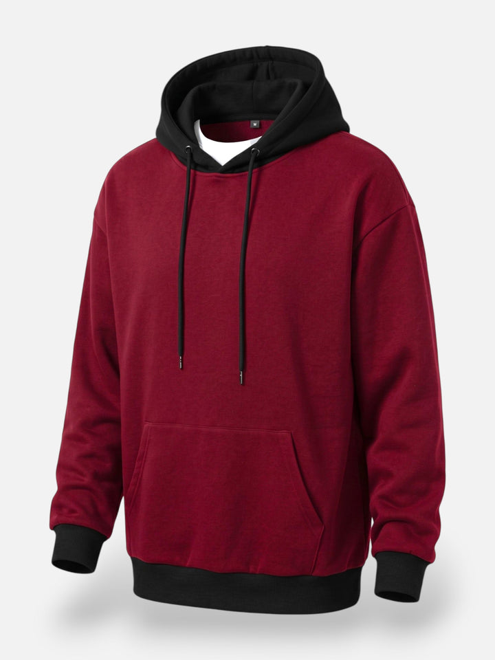 Tweekleurige Hoodie voor Heren met Trekkoord