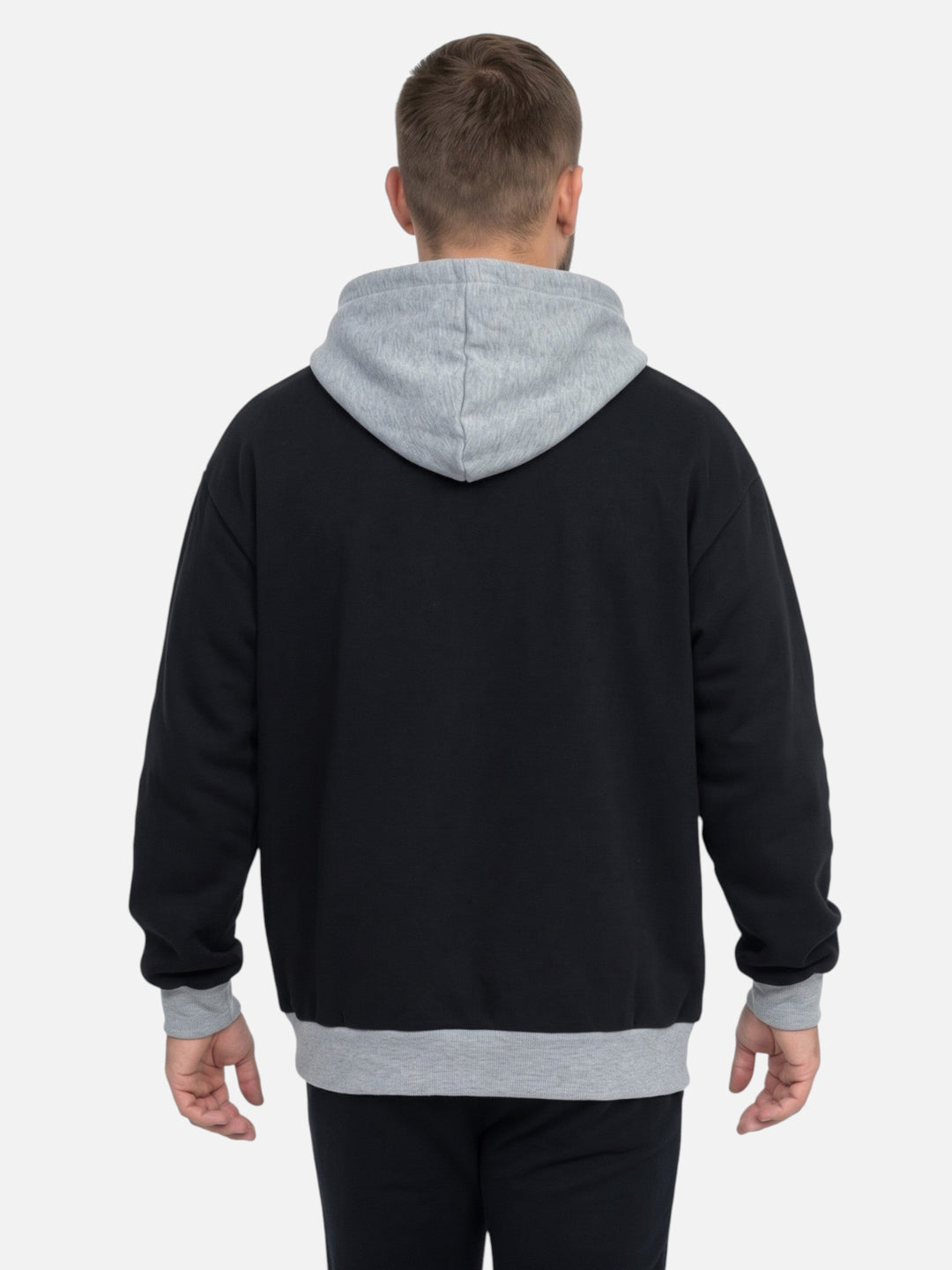 Tweekleurige Hoodie voor Heren met Trekkoord