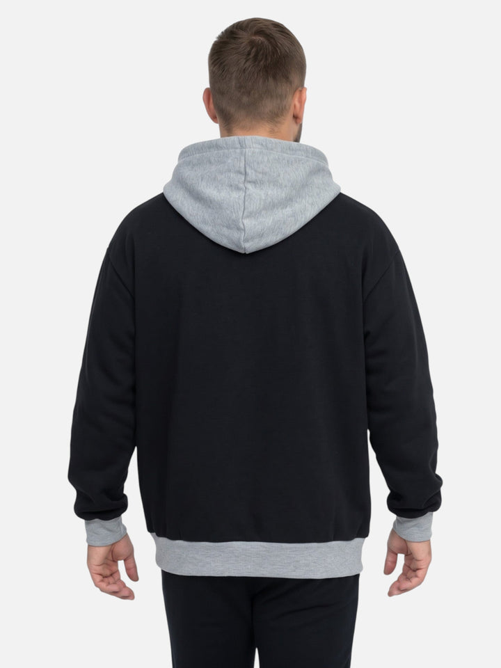Tweekleurige Hoodie voor Heren met Trekkoord