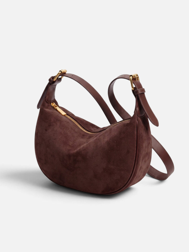 Imitatiesuède Hobo Tas voor Dames met Rits