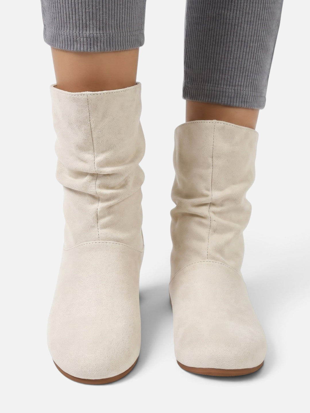 Imitatiesuède Slouchy Laarzen voor Dames tot Halverwege de Kuit