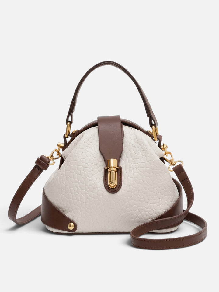 Tweekleurige Crossbody Tas voor Dames van Imitatieleer met Sluiting