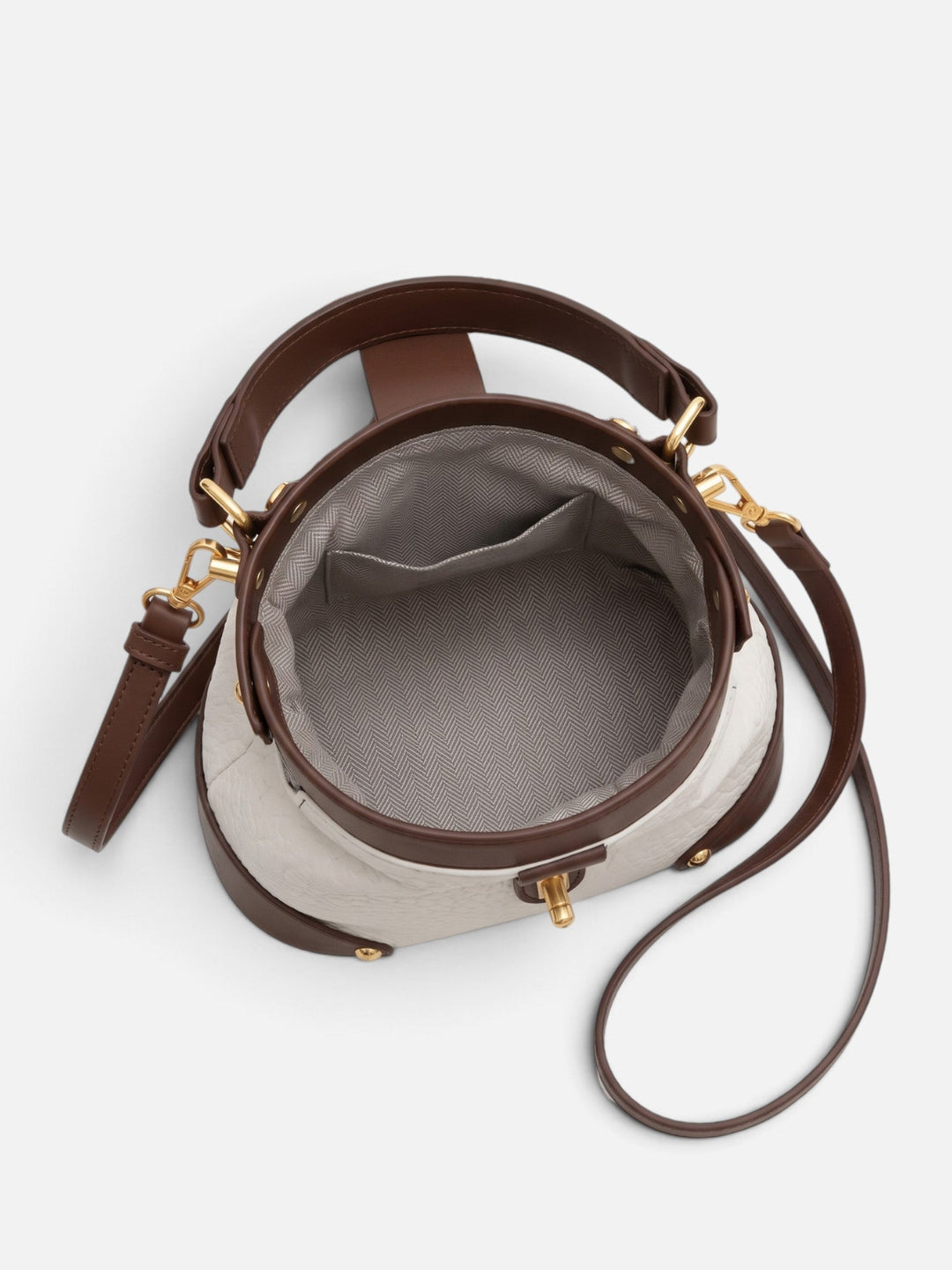 Tweekleurige Crossbody Tas voor Dames van Imitatieleer met Sluiting