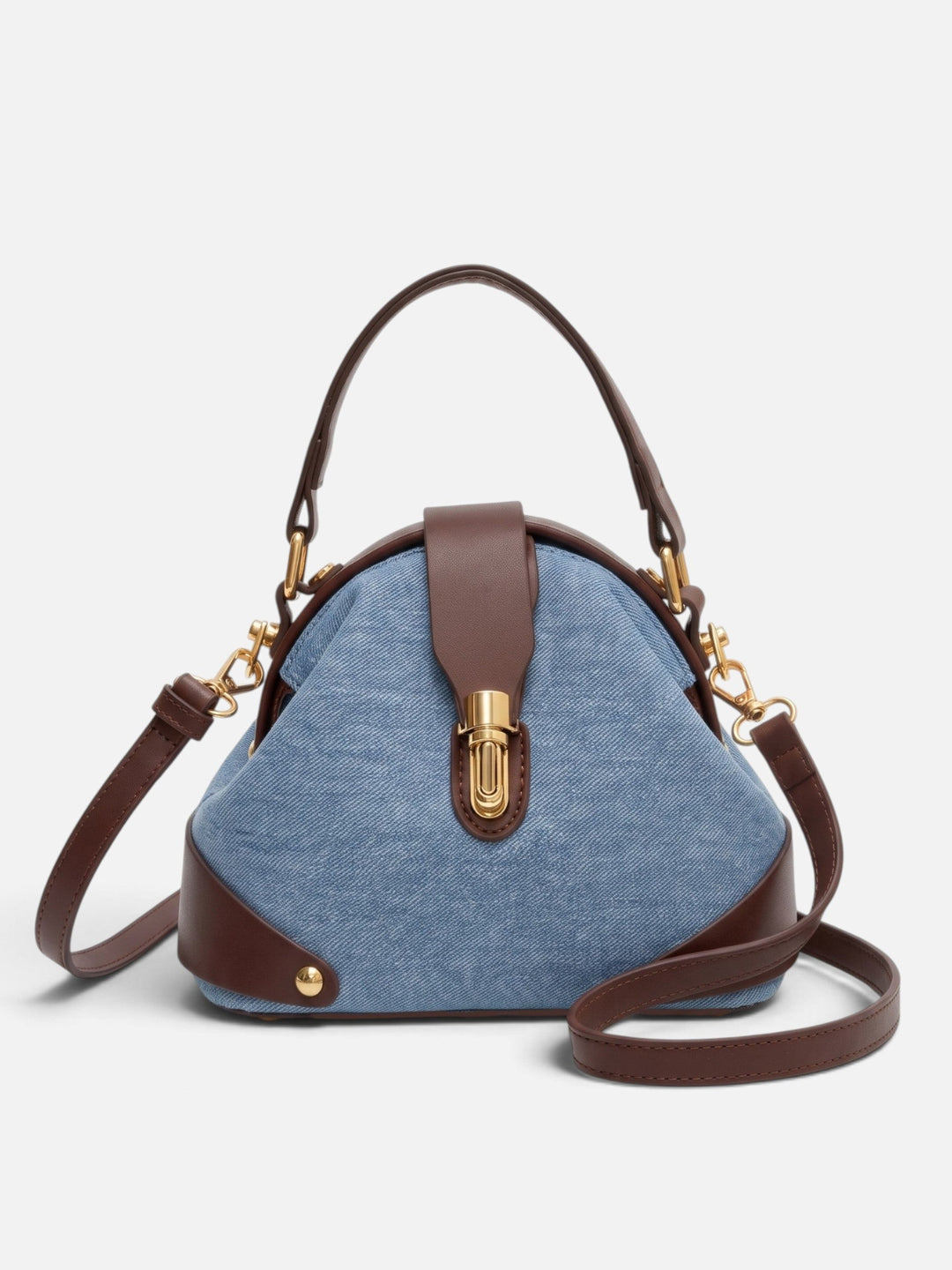 Tweekleurige Crossbody Tas voor Dames van Imitatieleer met Sluiting