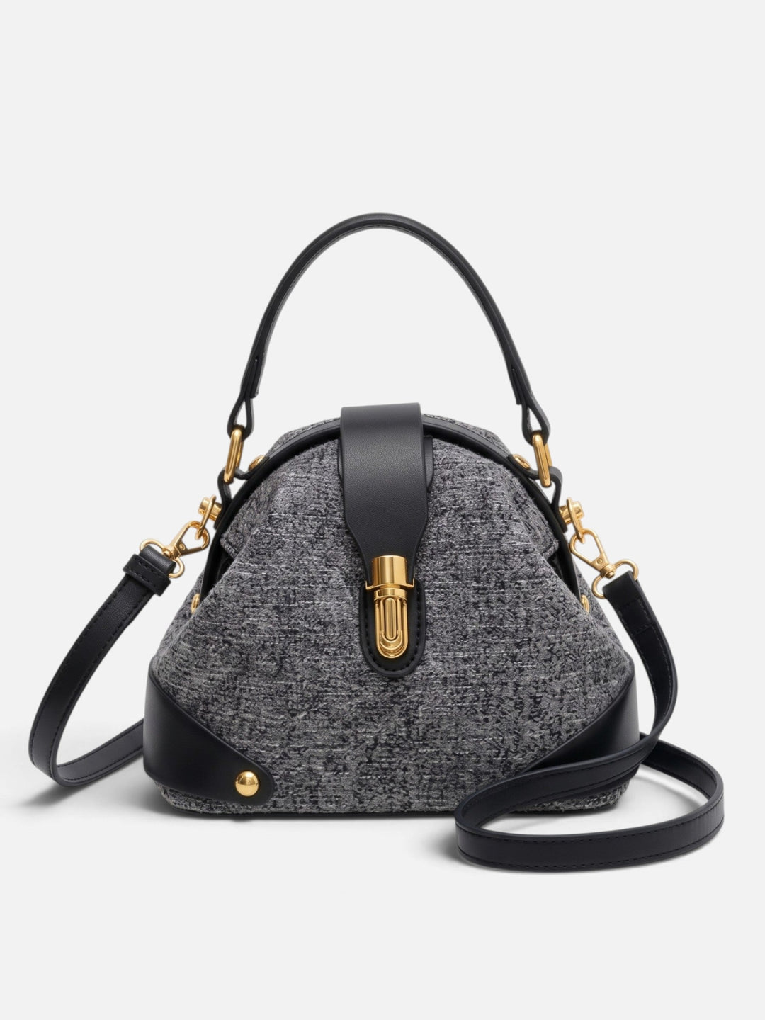Tweekleurige Crossbody Tas voor Dames van Imitatieleer met Sluiting
