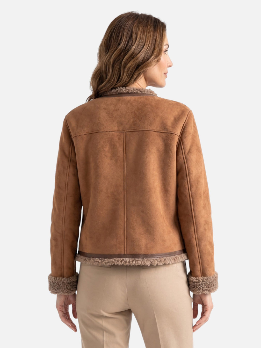 Shearling Jas voor Dames met Knopen