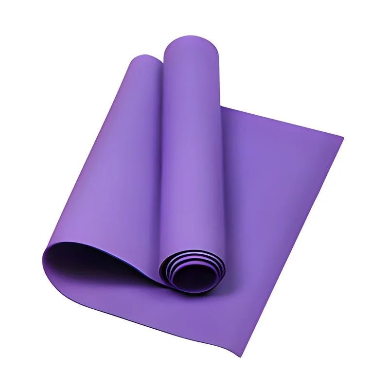 Antislip opvouwbare yogamat met pilates-rasterlijnen, draagbaar, 4mm EVA-schuim, lichtgewicht
