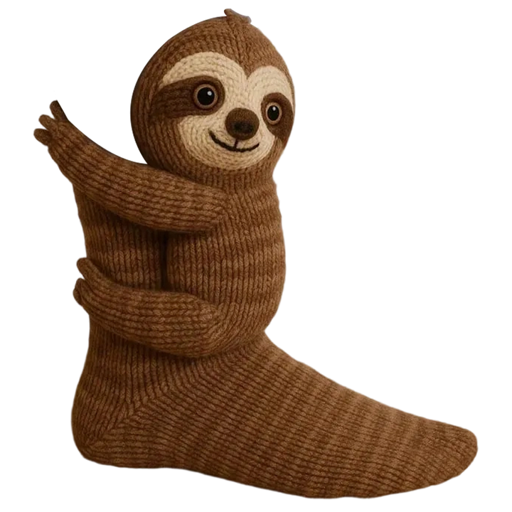 Noviteitensokken dier, sokhoogte crew, pluche 3D, ribgebreid, cadeau, personage