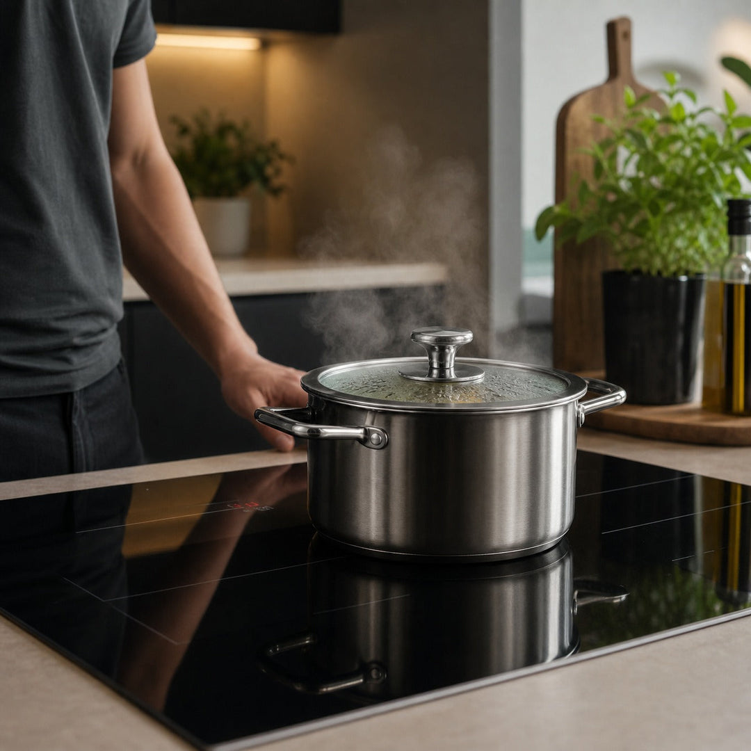 Kookpan van titanium met deksel, PFAS-vrij