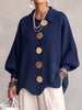 Elegant oversized vest met opvallende knopen