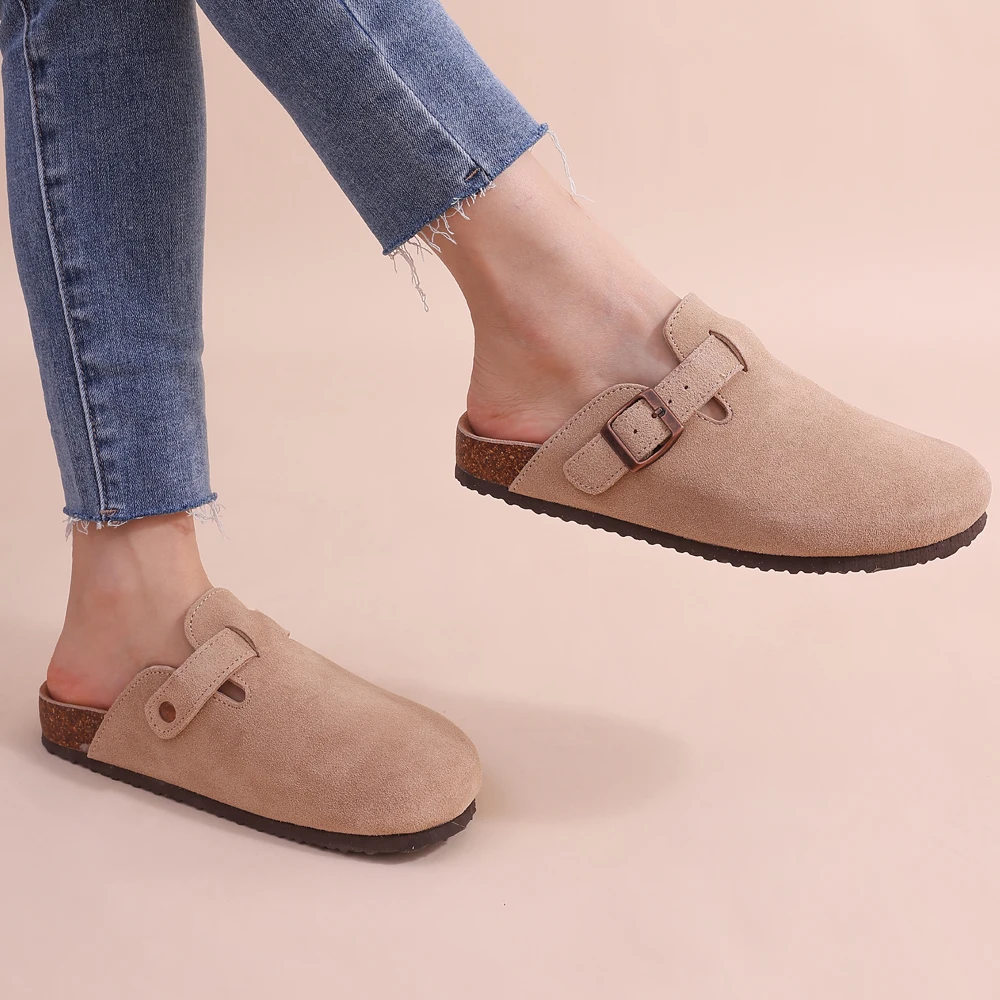 Orthopedisch Suède Kurk Slippers dames