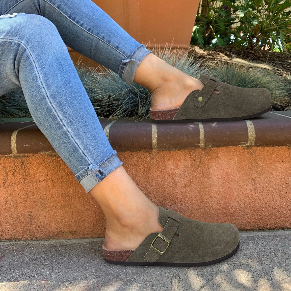 Orthopedisch Suède Kurk Slippers dames