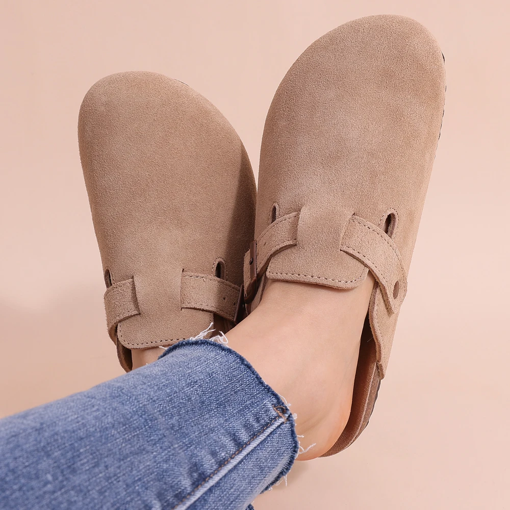 Orthopedisch Suède Kurk Slippers dames