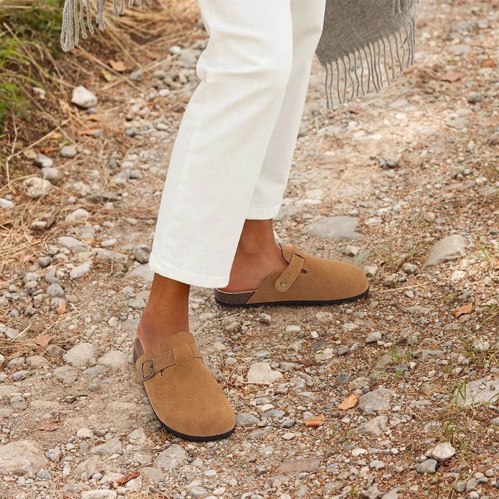 Orthopedisch Suède Kurk Slippers dames