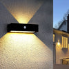 Buitenwandlamp met op- en neer-LED-verlichting en bewegingssensor voor buiten