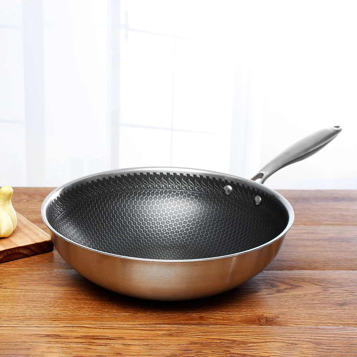Pan anti-aanbak - van roestvrij staal voor in de keuken