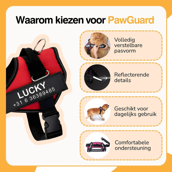 Personaliseerbaar hondentuig – reflecterend en ondersteunend ontwerp
