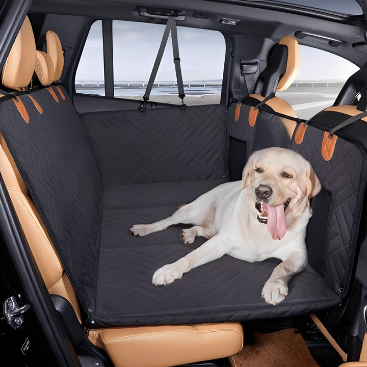 Waterdichte autostoelverlenger voor honden met stevige bodem en traagschuimbed