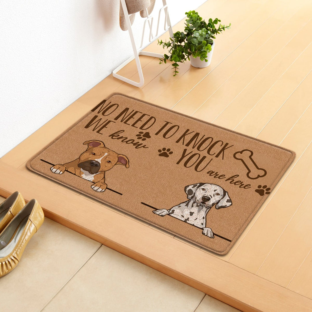 Gepersonaliseerde deurmat voor de voordeur met huisdierillustraties, wasbare entreemat voor binnen
