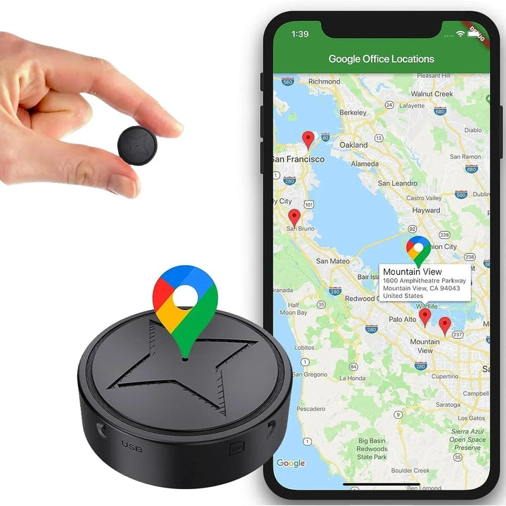 Huisdier-gps-tracker, draagbare mini, magnetisch, voor auto, met simkaartsleuf, realtime, motor