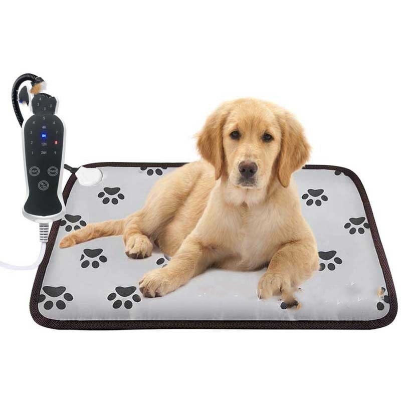 Warmtemat voor huisdieren en elektrische warmtemat voor honden en katten met waterdichte kabel en temperatuurregeling