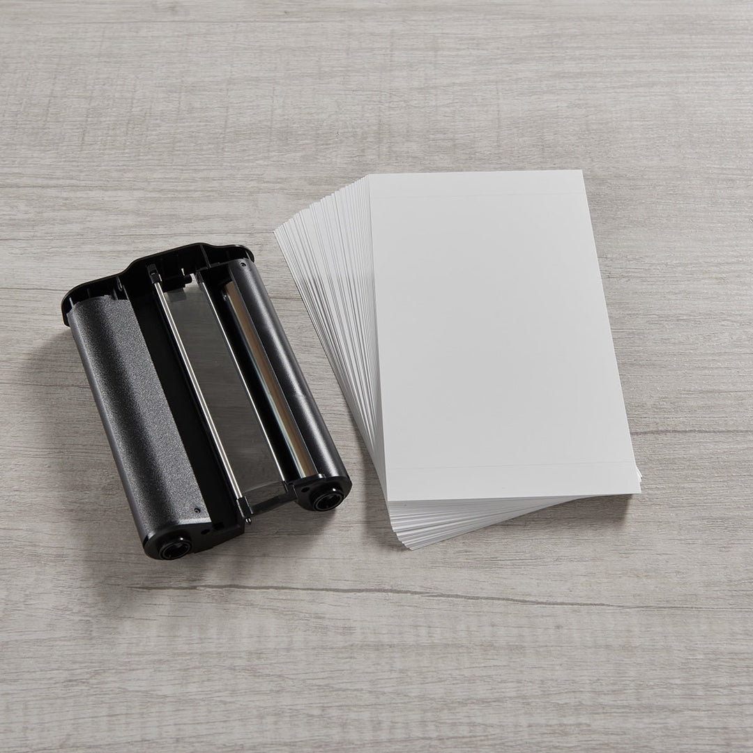 Navulset voor fotoprinter met lintcartridge en geperforeerd papier, 40 vellen, 4x6