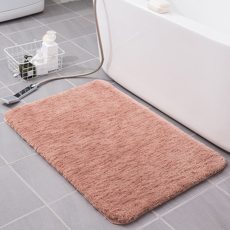 Pluche shaggy badmatten voor de badkamer met antislipzool, sneldrogende microvezel sets